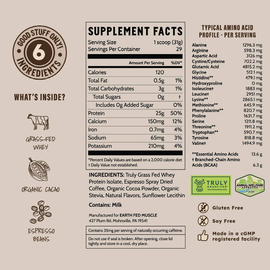 Magic Beans Mocha Grass-Fed Whey Protein