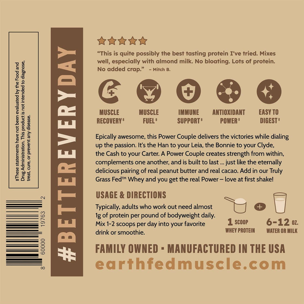 Power Couple Peanut Butter Cup Grass-Fed Whey Protein