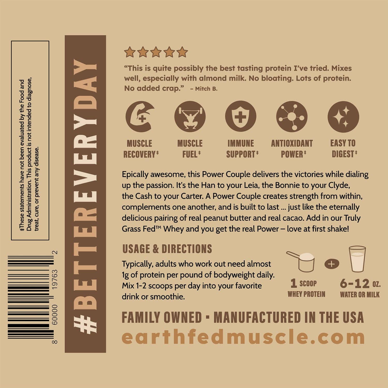 Power Couple Peanut Butter Cup Grass-Fed Whey Protein