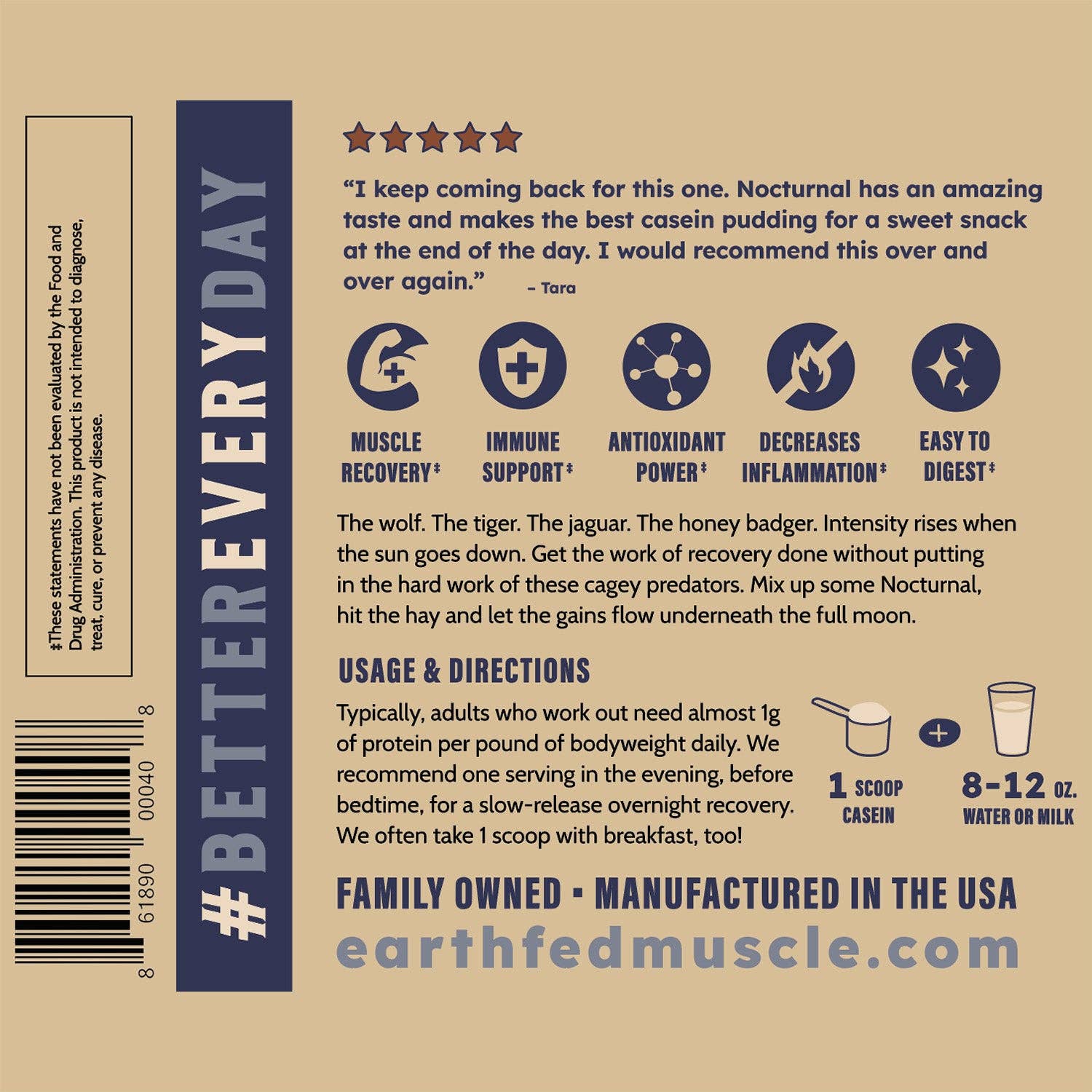 Nocturnal Dark Chocolate Casein Protein