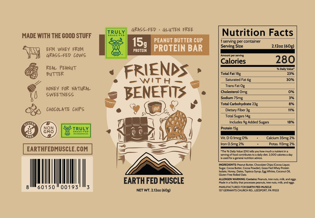 Chocolate Peanut Butter Grass-Fed Whey Protein Bars