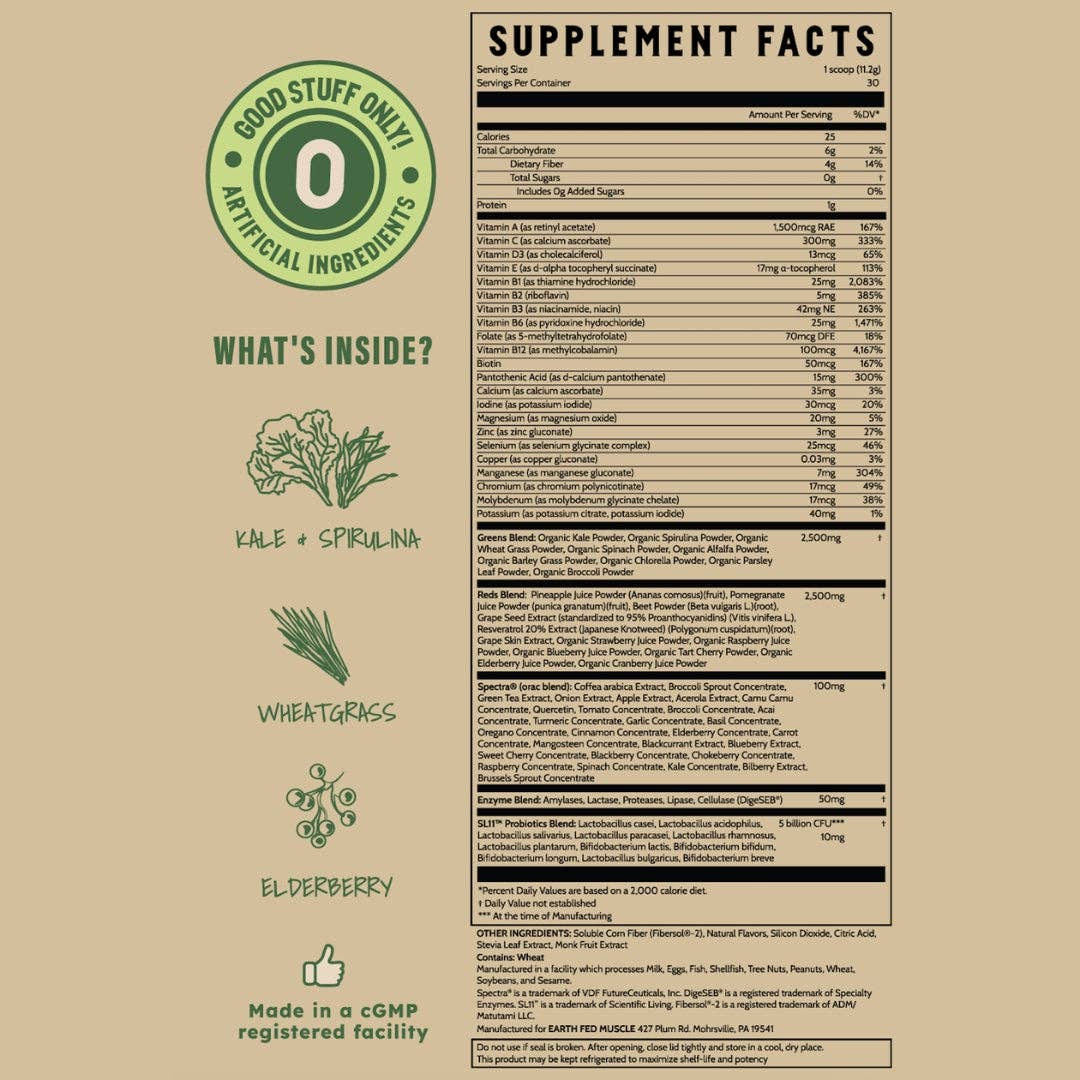 Greens + Reds Superfoods Blend Piña Colada (formerly known as The Greens Party)