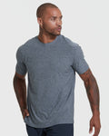 Short Sleeve T-Shirt | Active | Crew Neck | Heather Navy